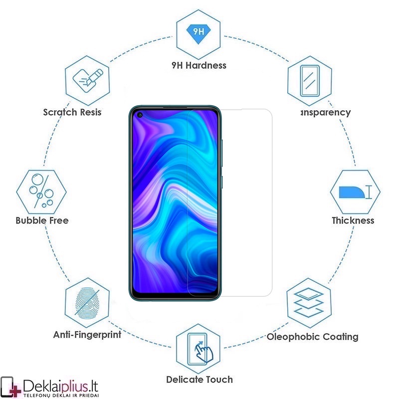 Apsauginis stikliukas (Xiaomi REDMI NOTE 9) Apsauginis stikliukas (Xiaomi REDMI NOTE 9)